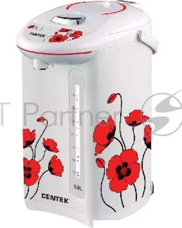 Термопот CENTEK CT 1080T 5.0л, 750Вт, рисунок на корпусе, 3 способа подачи воды, двойная защита