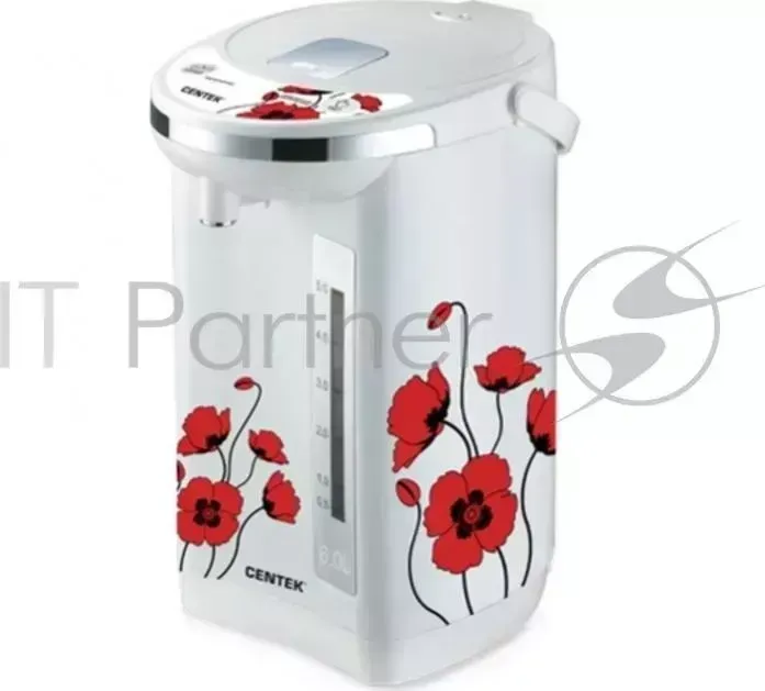Термопот CENTEK CT 1081 6.0л, 750Вт, рисунок на корпусе, 2 способа подачи воды, двойная защита