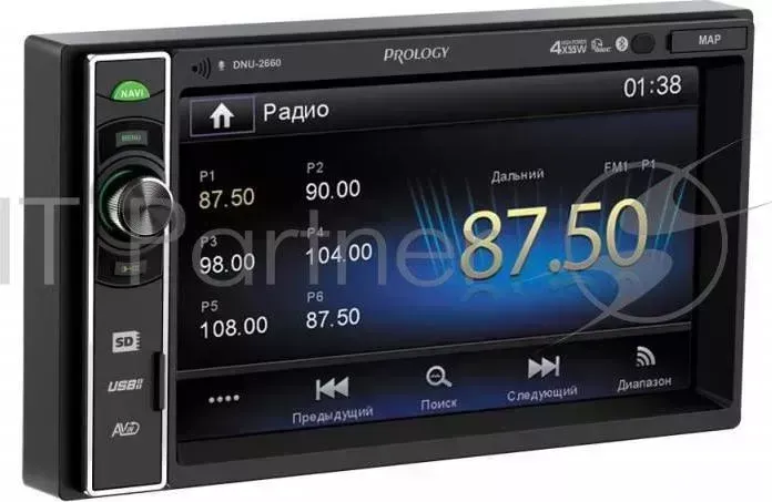 Автомагнитола PROLOGY DNU 2660 2DIN 4x55Вт ПО:Navitel
