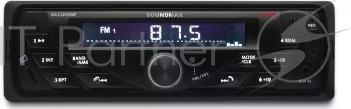 Автомагнитола Soundmax SM-CCR3058F 1DIN 4x40Вт