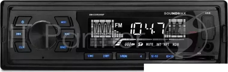 Автомагнитола Soundmax SM-CCR3055F 1DIN 4x45Вт SOUNDMAX SM CCR3055F