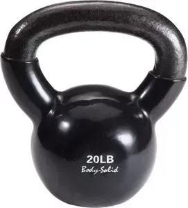 Гиря Body Solid 9,1 кг (20lb) обрезиненная черная KBV(KVC)20