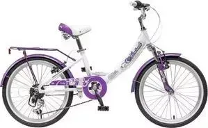Велосипед NOVATRACK 20" GIRLISH line белый-сиреневый 085486 20AH6V.GIRLISH.WT5