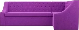 Фото №0 Кухонный угловой диван АртМебель Мерлин вельвет фиолетовый правый угол