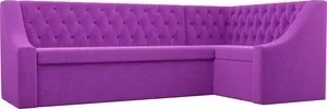 Фото №1 Кухонный угловой диван АртМебель Мерлин вельвет фиолетовый правый угол