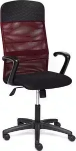 Кресло офисное TetChair BASIC ткань/кож/зам, черный/бордо, TW-11/W-13/36-6/06