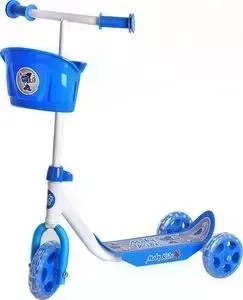 Самокат MOBY KIDS Кроха с корзиной синий (64640)