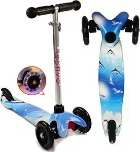 Самокат Triumf Active Mini Up Flash Print SKL-06AHP dolfin (во3221-5)