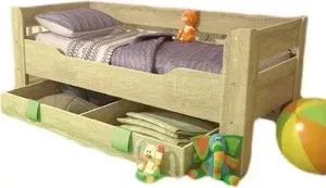 Кровать детская Стиль Мийа 4 с ящиком, дуб сонома светлый
