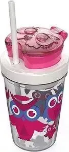 Детский стакан для воды Contigo с трубочкой 0.35 л Snack tumbler ( 0626) розовый