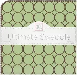 Фланелевая пеленка SwaddleDesigns для новорожденного Lime w/BR Mod C (SD-016LM)