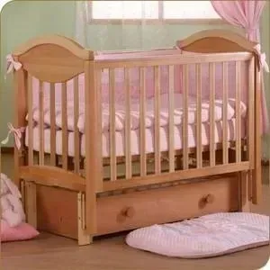Кроватка детская Кубаньлесстрой Камелия поперечный маятник/ящик махагон АБ 23.2