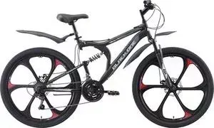 Велосипед BLACK ONE Totem FS 26 D FW черный/серый/серебристый 18"