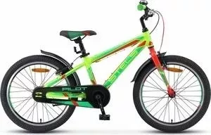 Велосипед STELS Pilot-250 Gent 20" V010 11" Неон-зеленый/неон-красный
