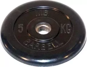 Диск обрезиненный Barbell 26 мм 5 кг