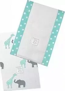 Полотенчики SwaddleDesigns Baby Burpie Set SC Elephant Giraffe (SD-457SC)