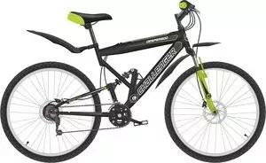 Велосипед CHALLENGER Desperado FS 26 D черный/зеленый/белый 20"