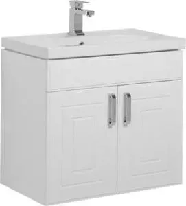 Тумба с раковиной AQUANET с Рондо 70 белый (189153+185343)