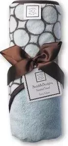 Полотенце SwaddleDesigns с капюшоном с капюшоном Hooded Towel Blue w/BR Mod C (SD-060PB)