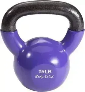 Гиря Body Solid 6,8 кг (15lb) обрезиненная фиолетовая KBV(KVC)15