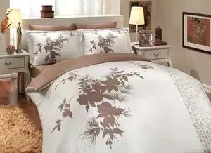 Комплект постельного белья Hobby home collection Семейный, сатин, Estate, коричневый (1501000308)