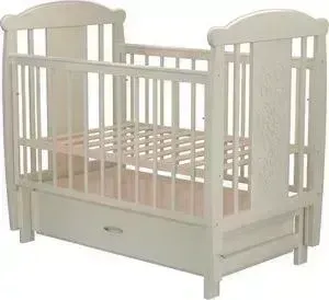 Кроватка детская Valle Bunny 04 маятник поперечный с ящиком белый