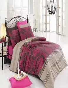 Комплект постельного белья Cotton Life 1,5 сп, Elegance фуксия (8027фуксия)