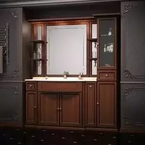 Пенал OPADIRIS Мебель без раковины и столешницы Корсо Оро 174 № 7 светлый орех с темной патиной, справа (Z0000006230)