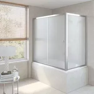 Душевая шторка на ванну Vegas Glass ZV+ZVF 180*75 08 10 профиль глянцевый хром стекло сатин
