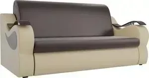 Диван АртМебель Меркурий экокожа коричневый/бежевый (140)