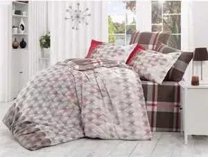 Комплект постельного белья Hobby home collection Семейный, поплин, Belen, коричневый (1501000972)