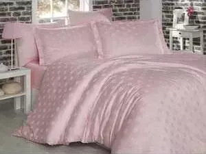Комплект постельного белья Hobby home collection Евро, бамбук, Diamond Spot, нежно-розовый (1607000035)