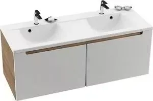 Тумба под раковину RAVAK Classic SD 1300 корпус каппучино, фасад белый (X000000958)