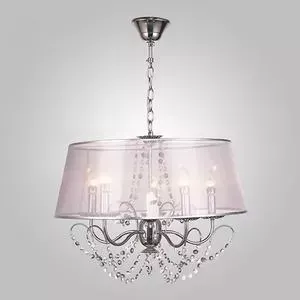 Подвесная люстра EUROSVET 10068/5 хром/прозрачный хрусталь Strotskis
