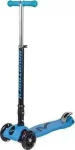 Самокат NOVATRACK -кикборд RainBow подростковый складной свет.колеса max 60кг голубой 126184