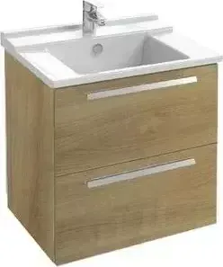 Тумба с раковиной JACOB DELAFON с Struktura 57x47x56 см, розовое дерево (EB1276-E13, EXI112)