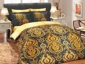 Комплект постельного белья Hobby home collection 1,5 сп, сатин, Monart, золотой (1607000142)