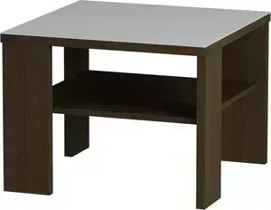 Стол журнальный MetalDesign Смарт MD 734.02.11 корпус-венге / стекло-белый
