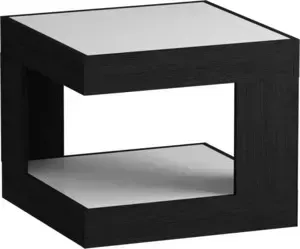 Стол журнальный MetalDesign Смарт MD 746.01.11 корпус-черный / стекло-белый