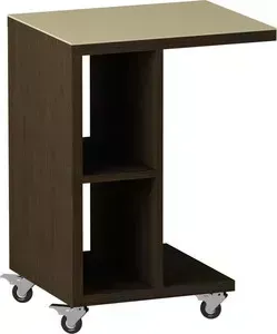 Стол журнальный MetalDesign Смарт MD 741.02.10 корпус-венге / стекло-крем