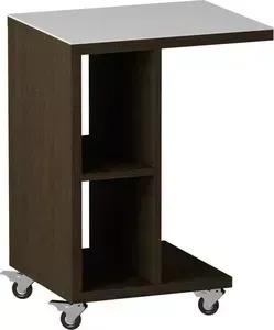 Стол журнальный MetalDesign Смарт MD 741.02.11 корпус-венге / стекло-белый