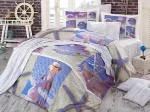 Комплект постельного белья Hobby home collection Евро, поплин, 3D Ocean, (1501000933)