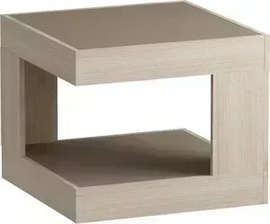 Стол журнальный MetalDesign Смарт MD 746.05.04 корпус-ясень светлый / стекло-ясень шимо