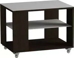 Стол журнальный MetalDesign Смарт MD 733.02.11 корпус-венге / стекло-белый
