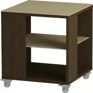 Стол журнальный MetalDesign Смарт MD 732.02.10 корпус-венге / стекло-крем
