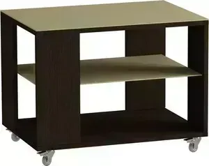 Стол журнальный MetalDesign Смарт MD 733.02.10 корпус-венге / стекло-крем