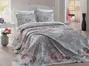 Покрывало Hobby home collection Евро + наволочки Odelis серый