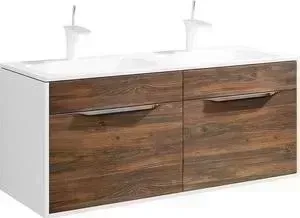 Тумба с раковиной Aqwella с 5 Stars Malaga 121,5x45 крафт тёмный (Mal.01.12/CD + Mal.12.04.D)
