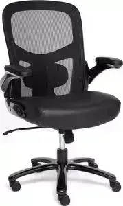 Кресло офисное TetChair BIG-1 сетка/рециклированная кожа, черный