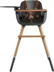 Стул для кормления Micuna OVO Т-1771 CITY grey/anthracite кожаные ремни brown